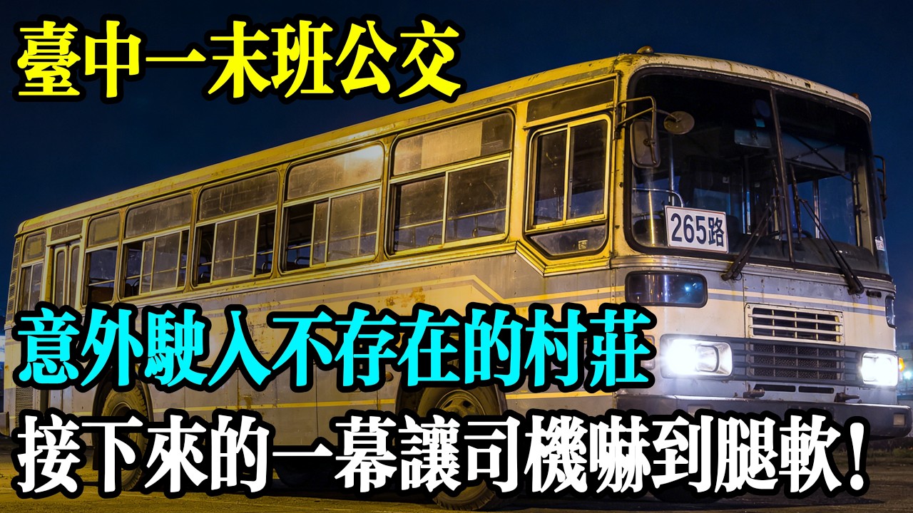 臺中一末班公車意外駛入不存在的村庄，接下來的一幕讓司機嚇到腿軟！#民間故事 #時光故事匣