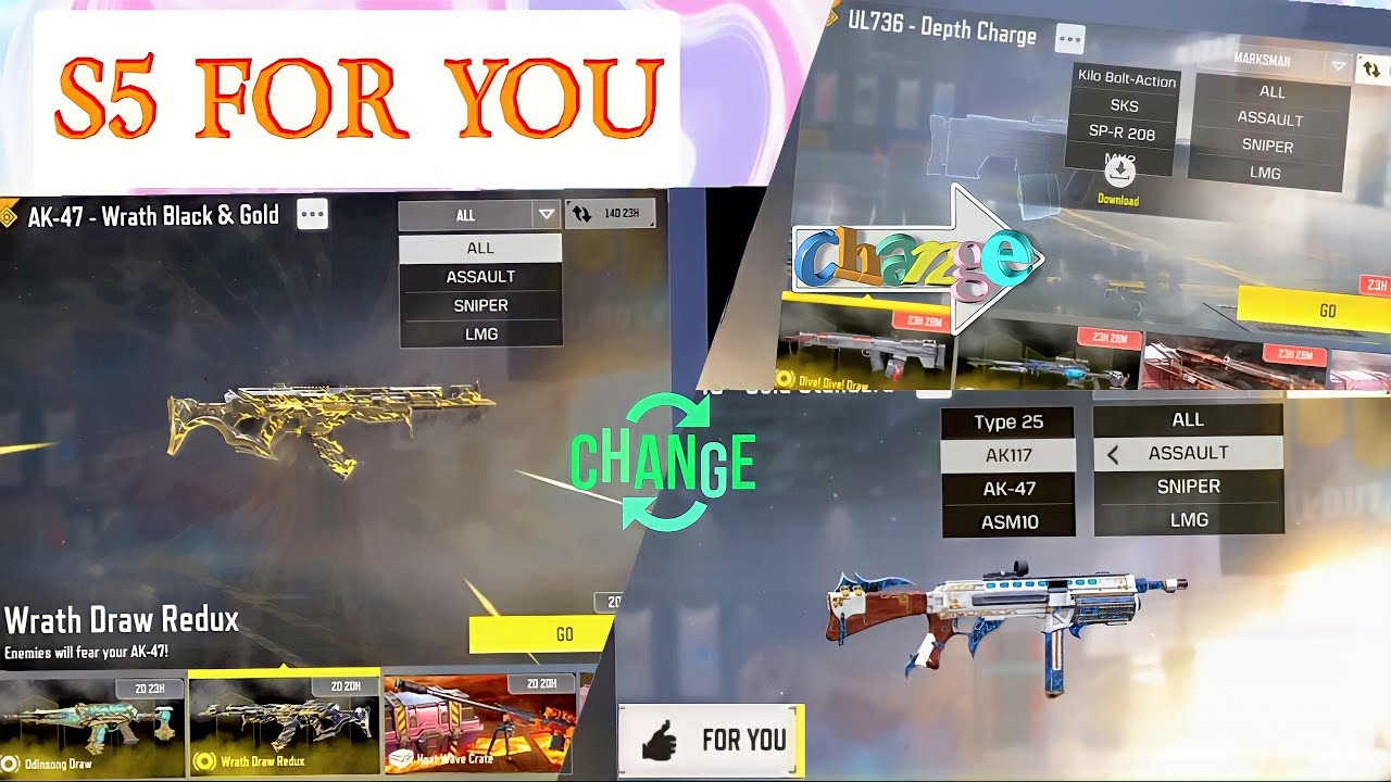 CODM SEASON 5 FOR YOU LUCKY DRAWS | HOW TO CHANGE FOR YOU DRAW COD MOBILE 2022