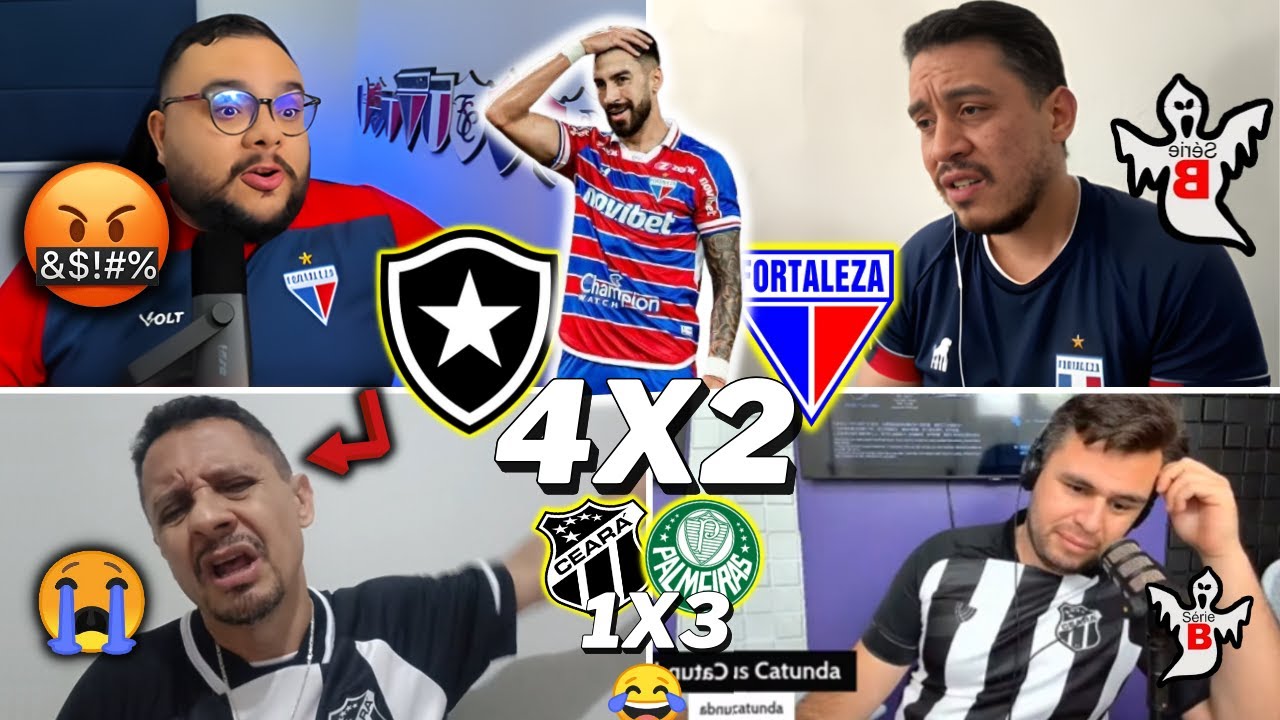 REA&Ccedil;&Otilde;ES DO FORTALEZA E CEAR&Aacute; REBAIXADOS - BOTAFOGO 4X2 FORTALEZA - BRASILEIR&Atilde;O 2025