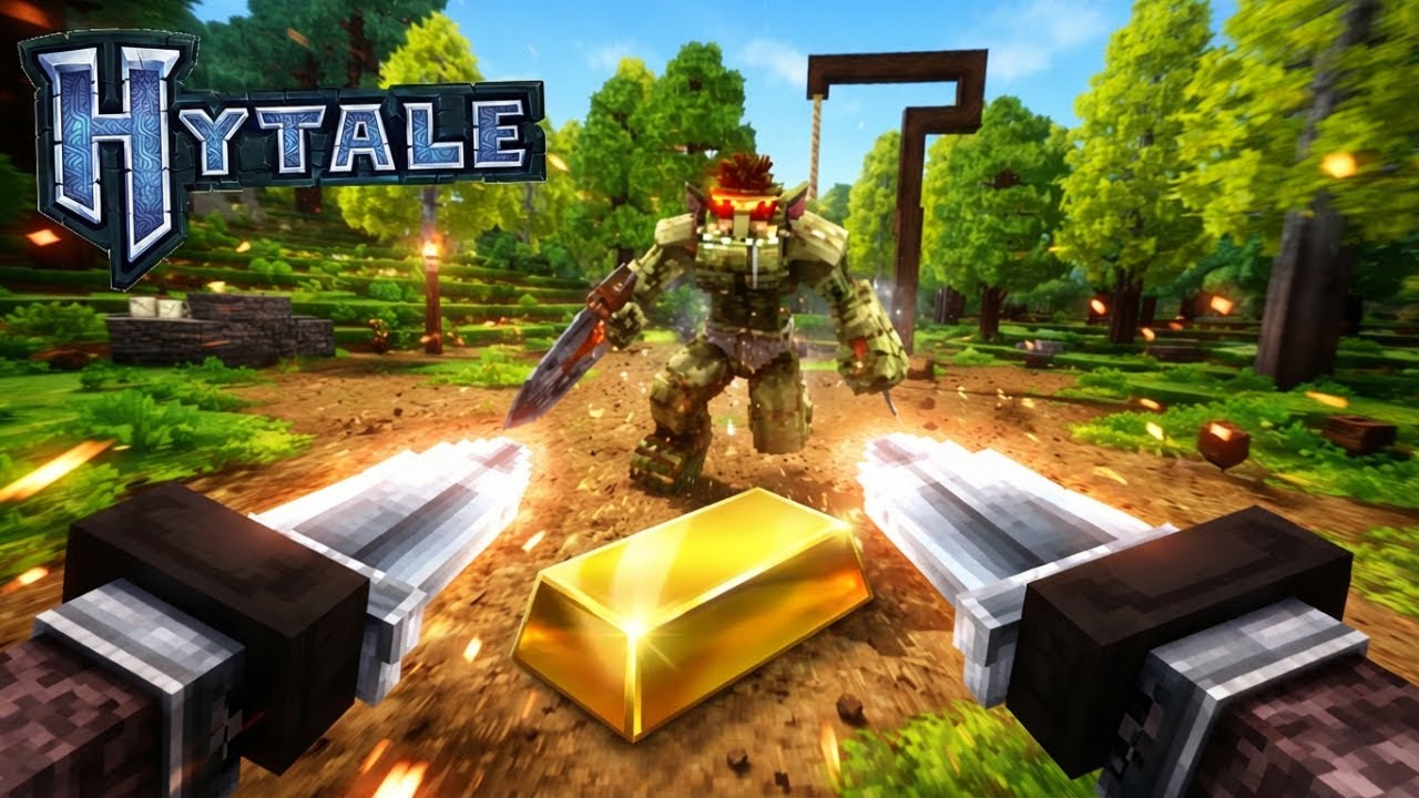 Грабить руины и сражаться с врагами в Hytale!