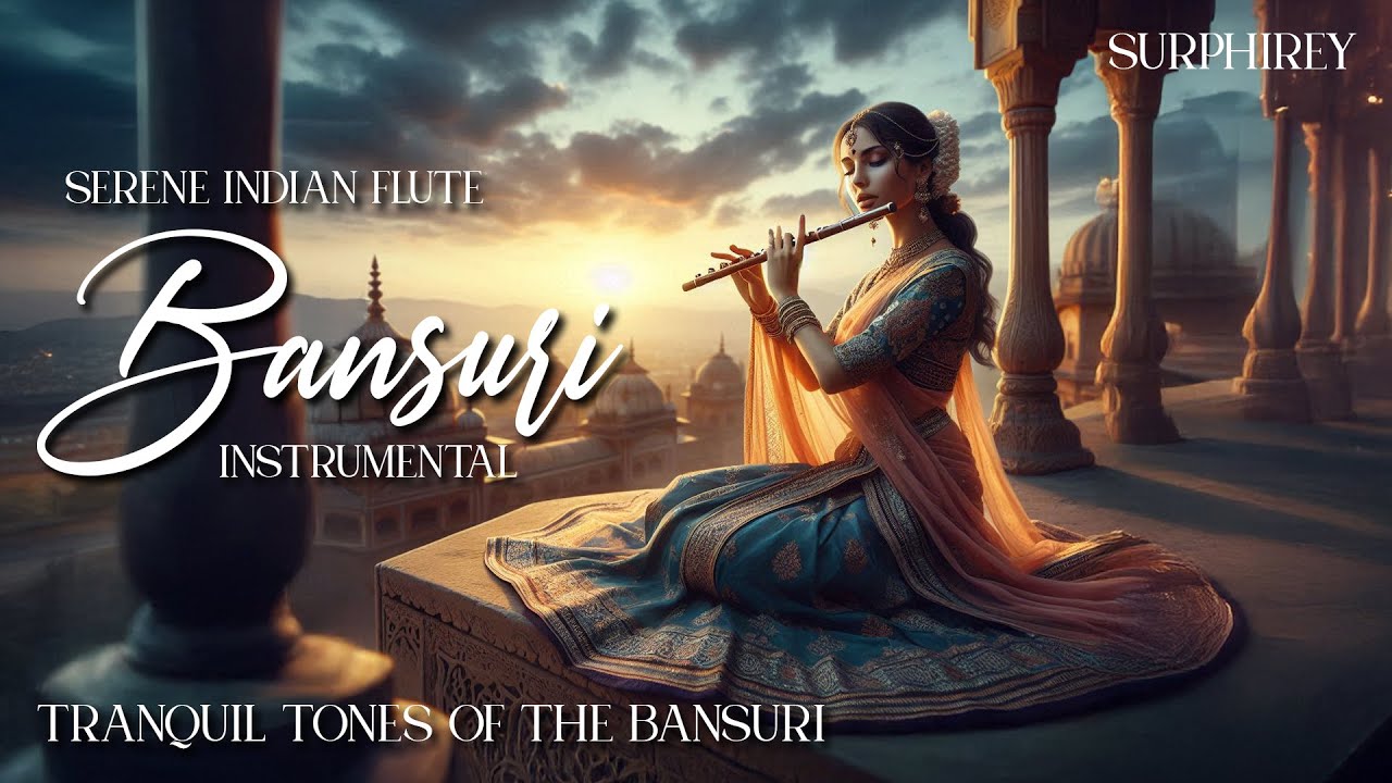 Serene Indian Flute Bansuri Instrumental by #Surphirey -  tranquil tones of the flute #flute #Indian
