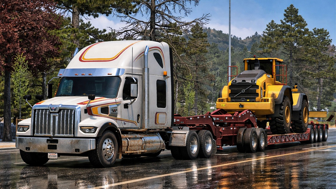 Western Star 49X 525HP Hauling 35T Volvo L250H | Grand Canyon to Flagstaff | ATS Heavy Haul