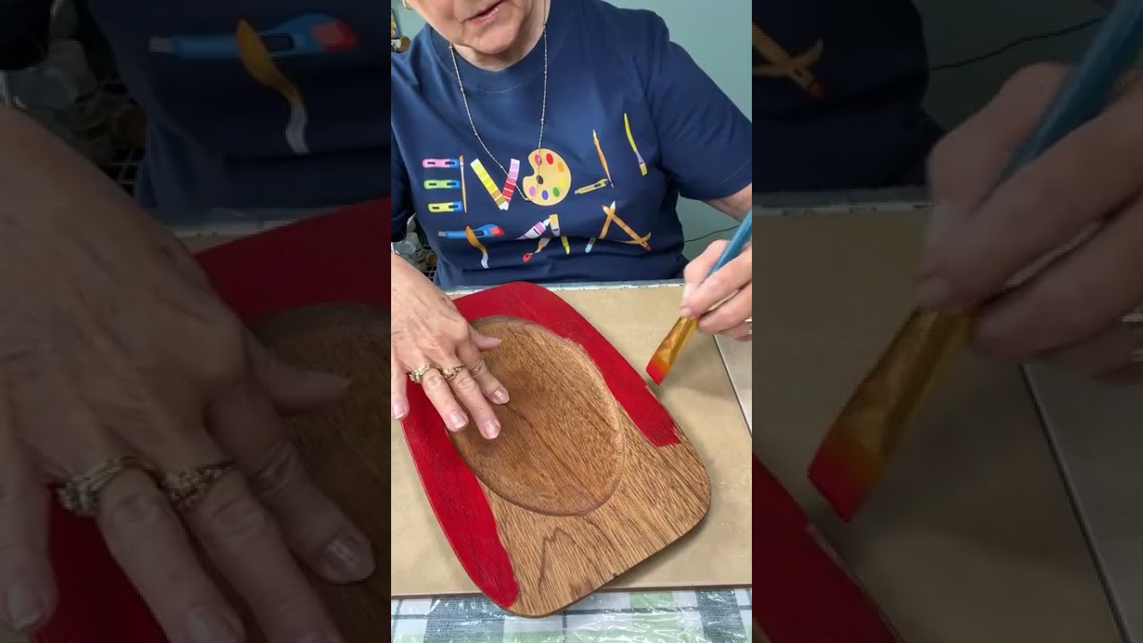 Painted Gingerbread On Plate Holder 1-9-26