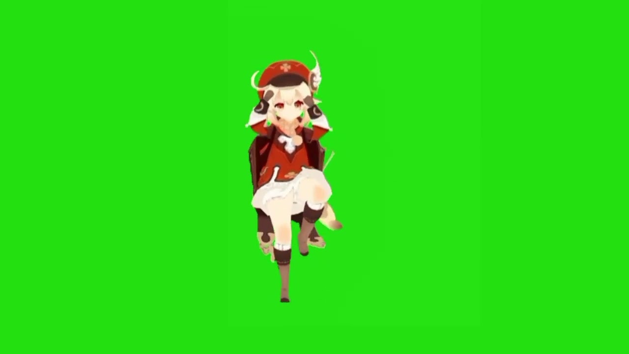 Klee coffin dance in tiktok viral green screen | AR Klee effect | Klee Genshin Impact green screen