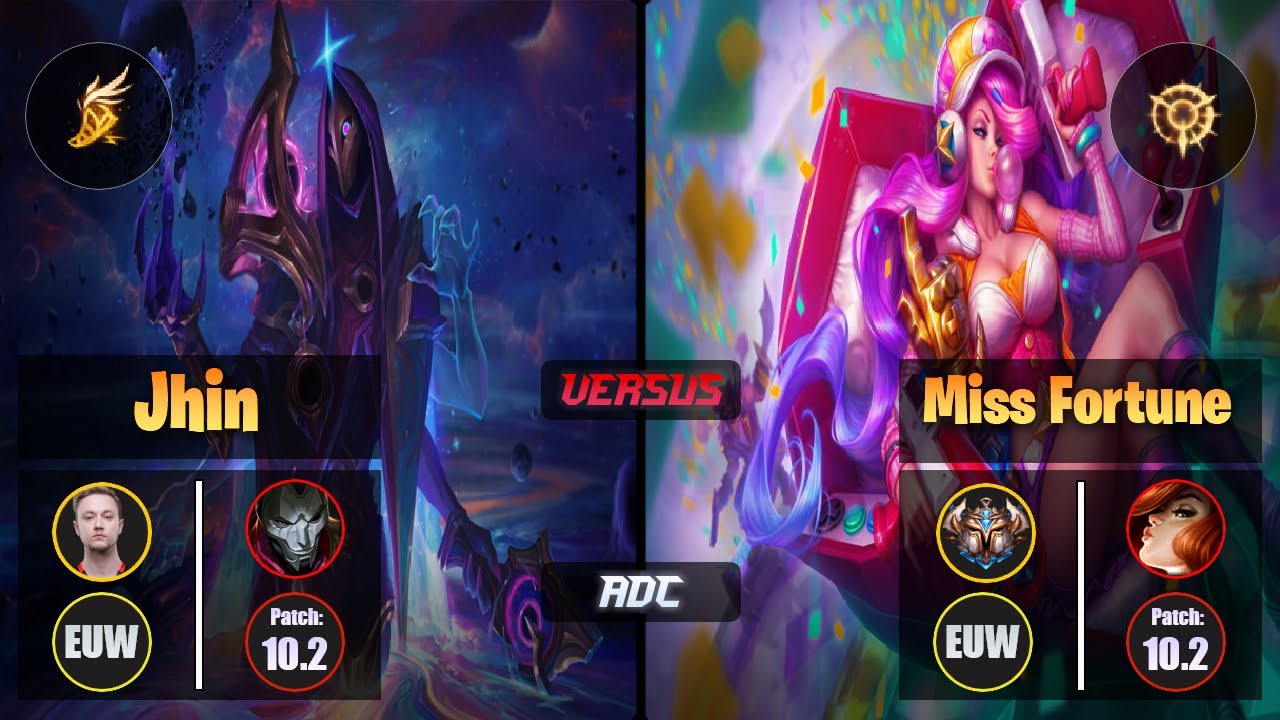 Rekkles [Fleet Footwork] JHIN (ADC) VS [Press the Attack] MISS FORTUNE - Challenger EUW Patch 10.2