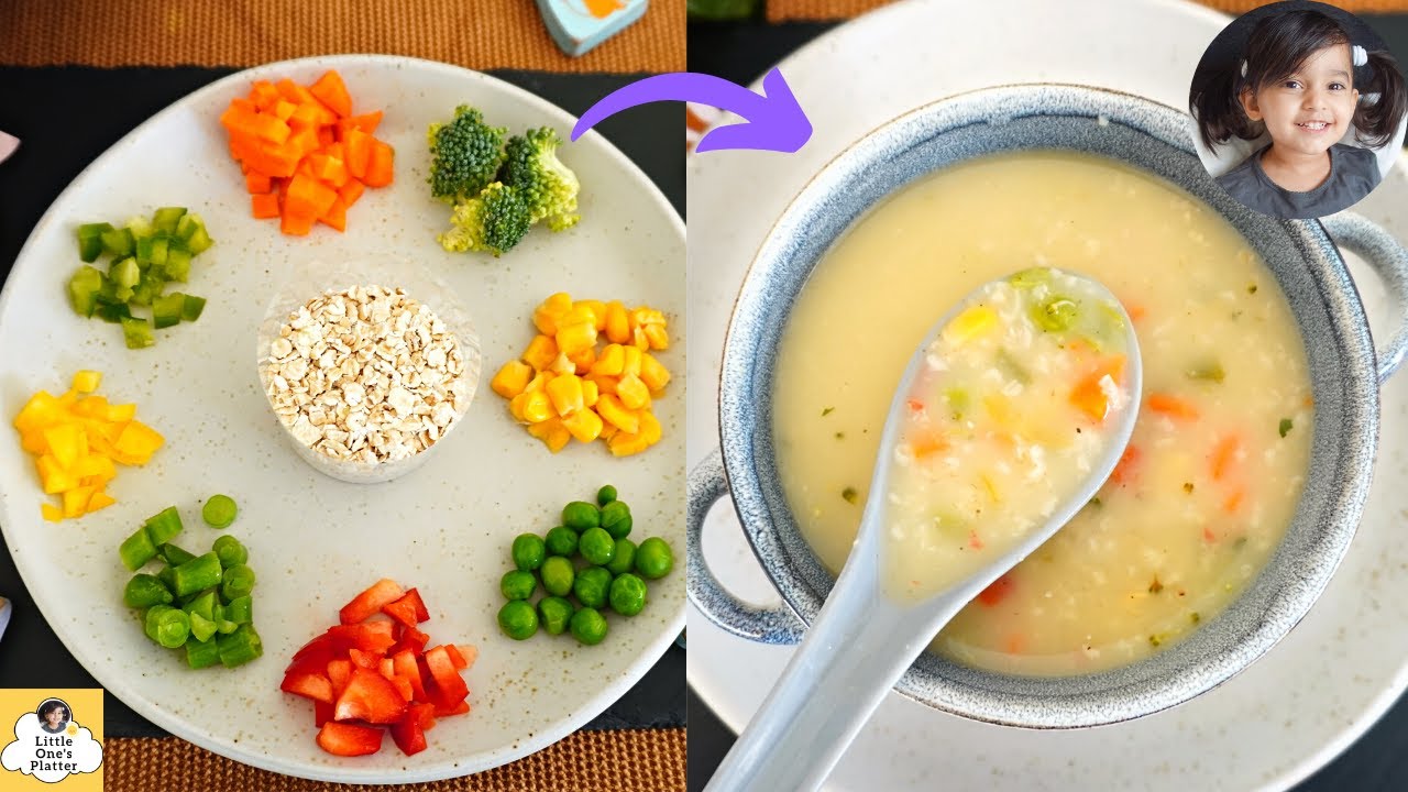 Oats Vegetable Soup | Healthy oats soup recipe | How to make oats soup | Baby weight-gaining soup