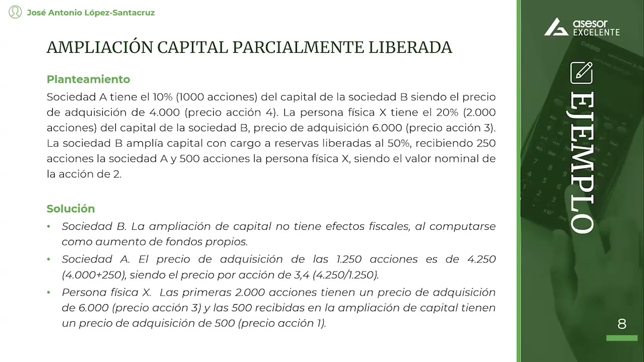 Píldora de IS: Curso Régimen fiscal de las ampliaciones de capital