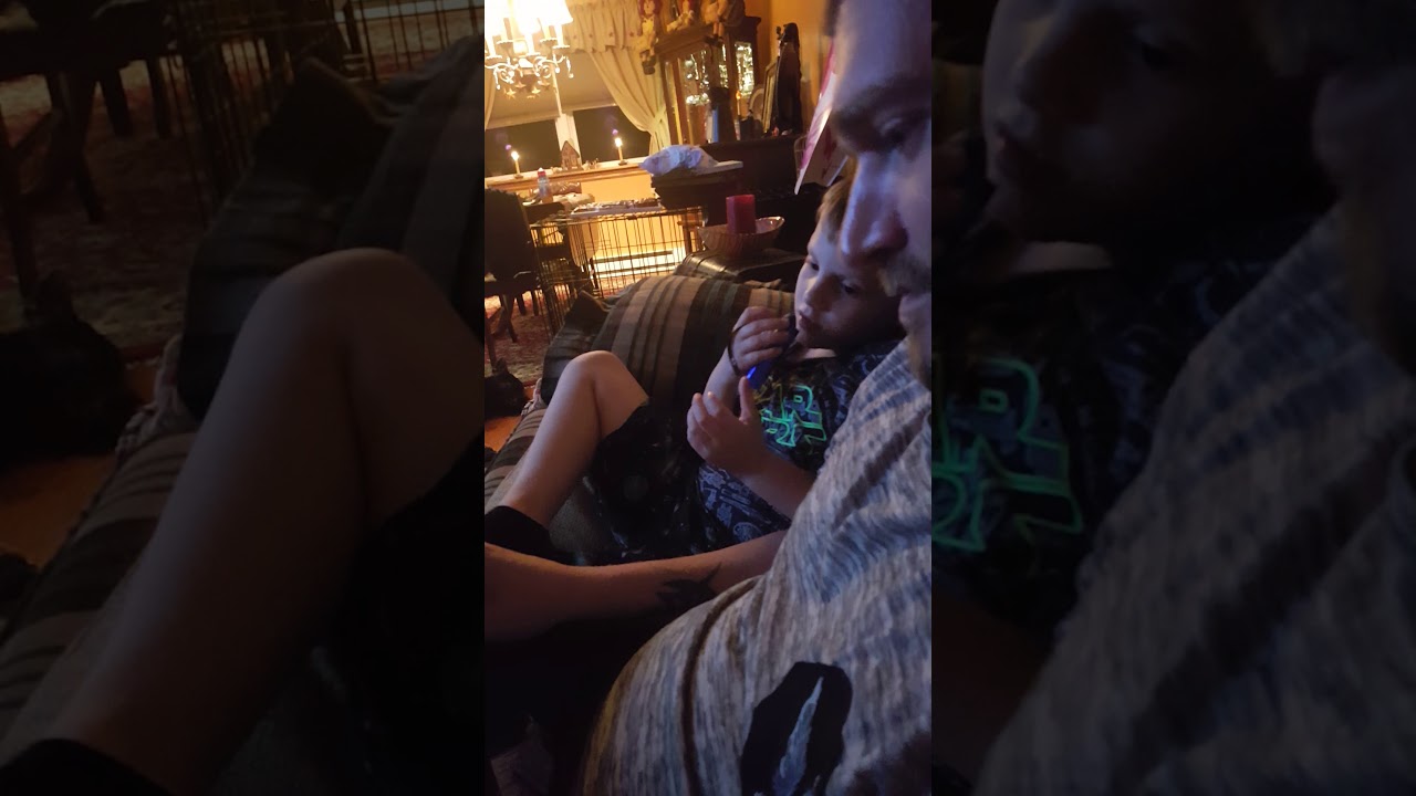 Grandson Saxon King Stutler singing band Ghost song cirirce with Unlce Brandon