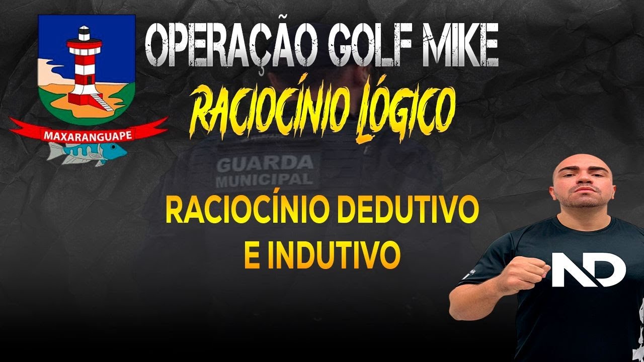 RACIOCÍNIO DEDUTIVO E INDUTIVO  - RLM - GCM MAXARANGUAPE-RN