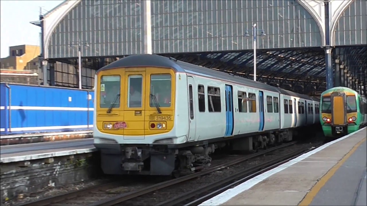 Final Thameslink Class 319 Departs Brighton for Bedford 1W46   Sunday 27th August 2017