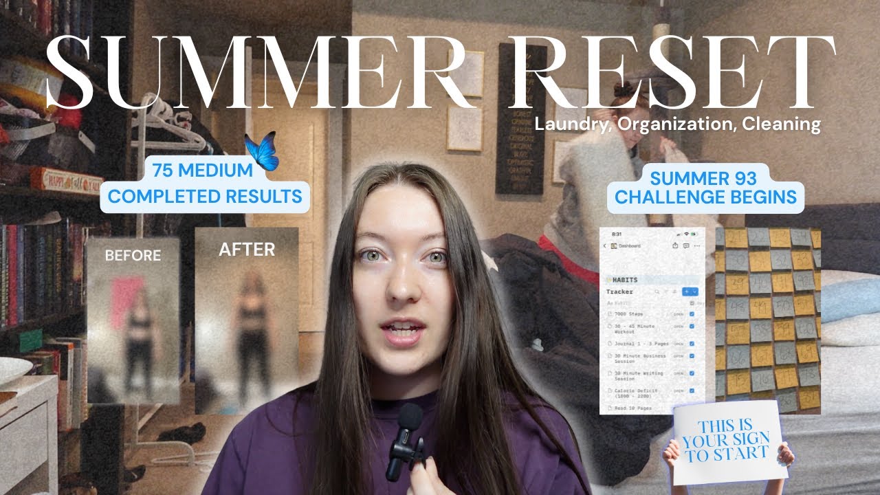 75 Medium Challenge Results ☀️ Summer Reset 2025 🌸 Getting my life together, Summer Goals & Habits!