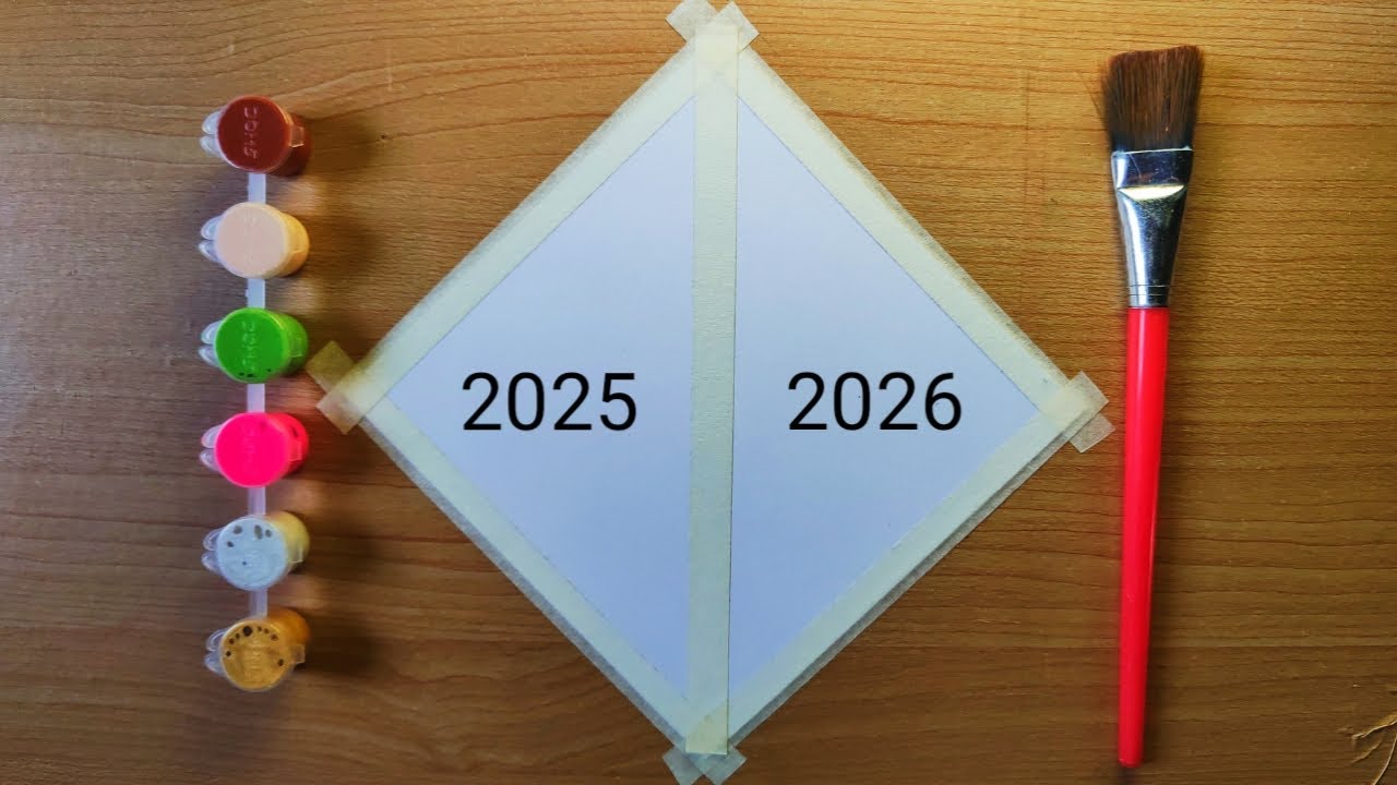 Happy new year drawing 2026 / New year drawing / Happy New year scenery drawing / 2026 drawing easy