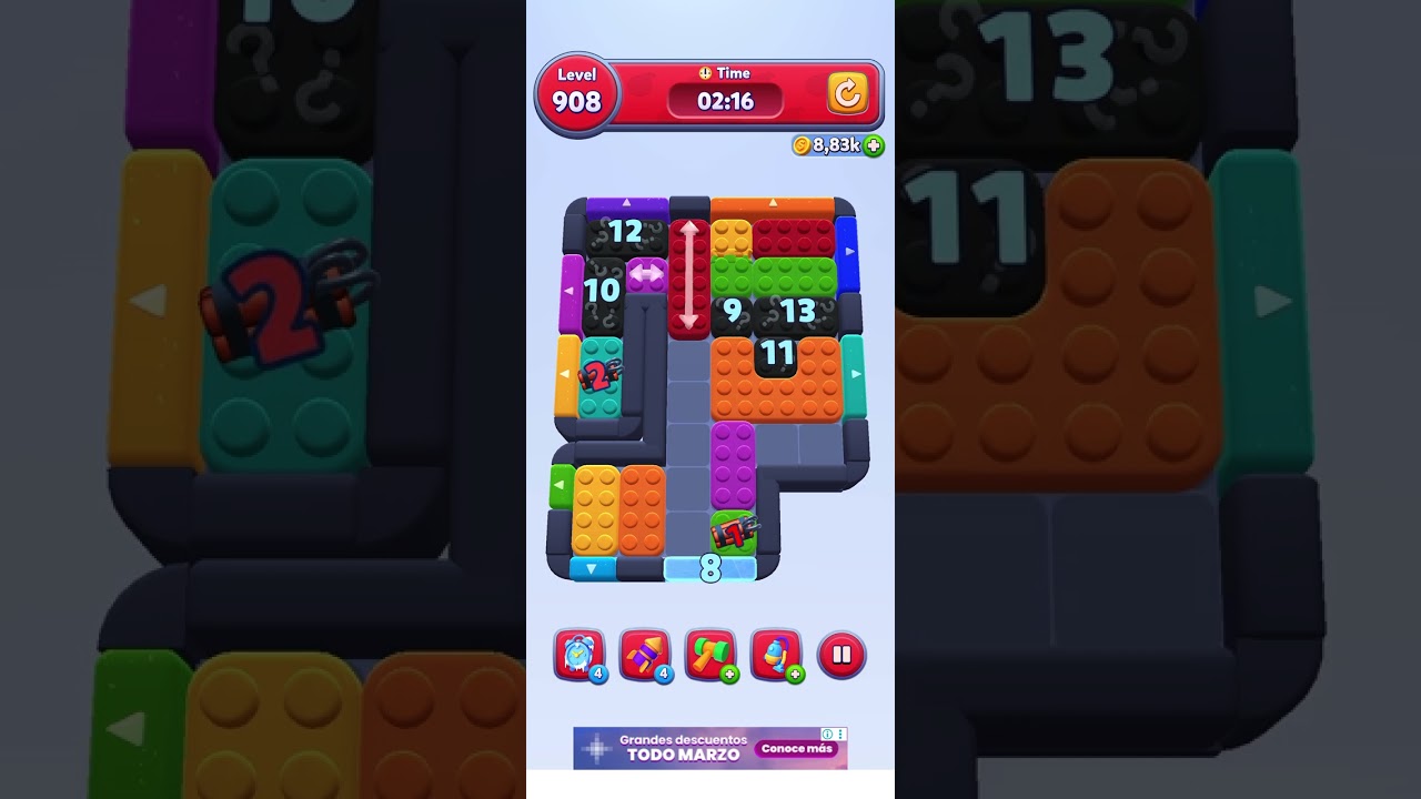Level#908 Color Block Jam #gamespiasm 