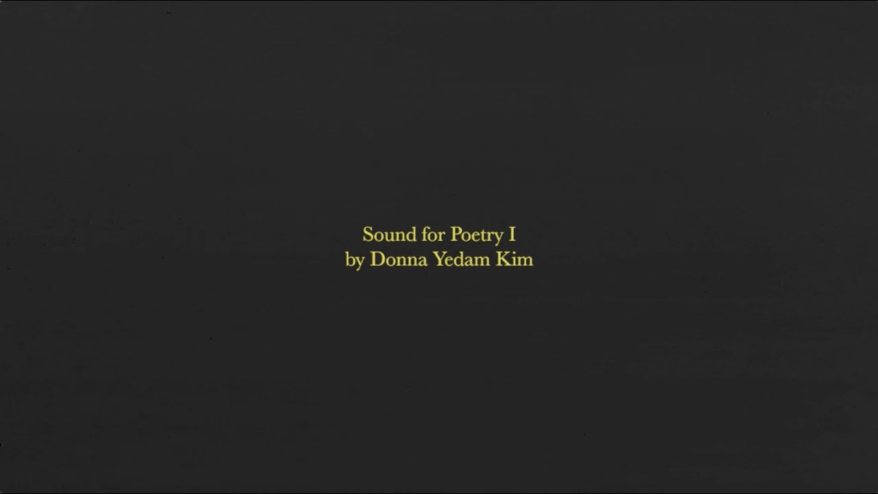 Sound for Poetry I (The Glass Essay by Anne Carson)