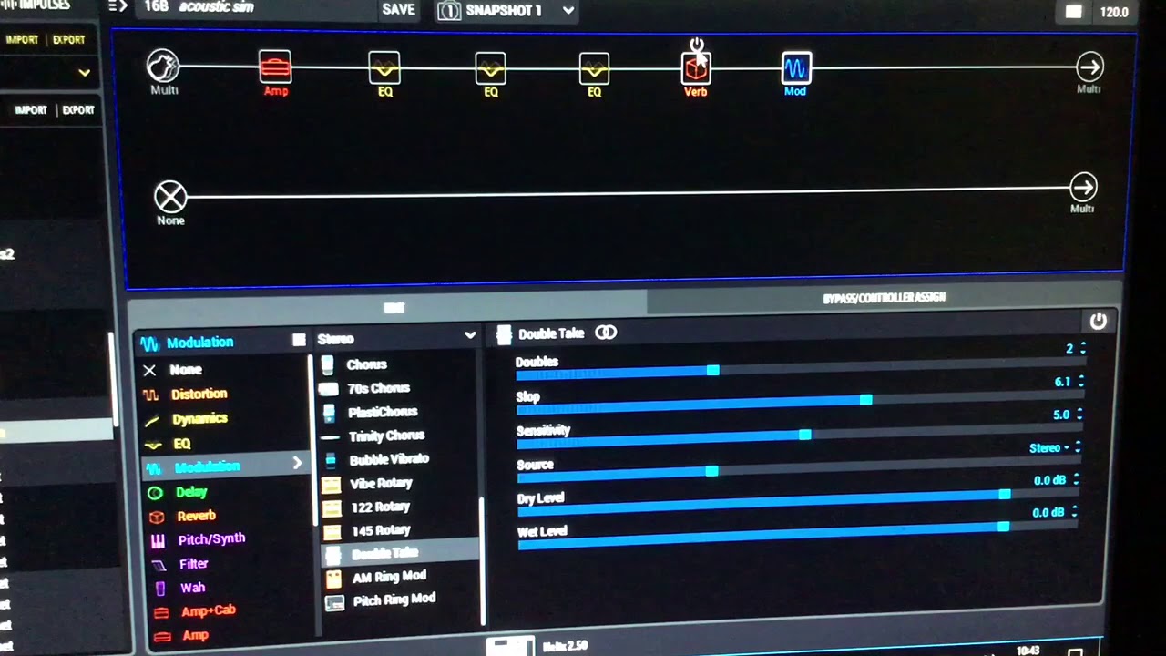 ACOUSTIC TONE ON LINE 6 HELIX