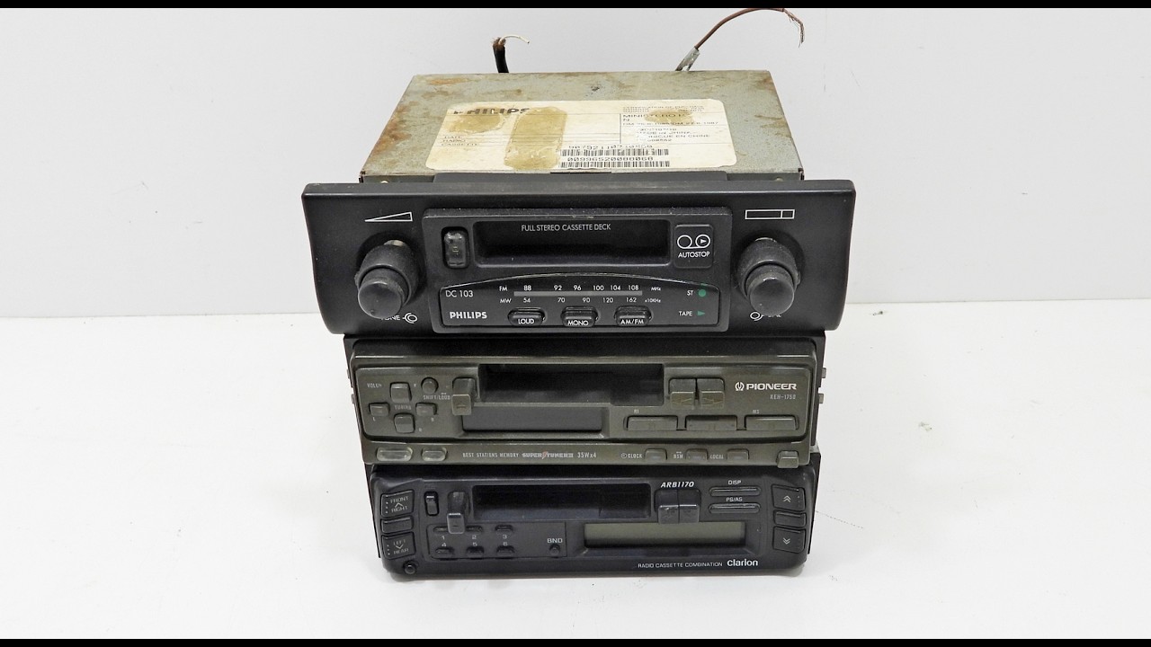 1980s and 1990s Car Cassette Resurrection. Philips DC103, Pioneer KEH-1750 and Clarion ARB-1170K