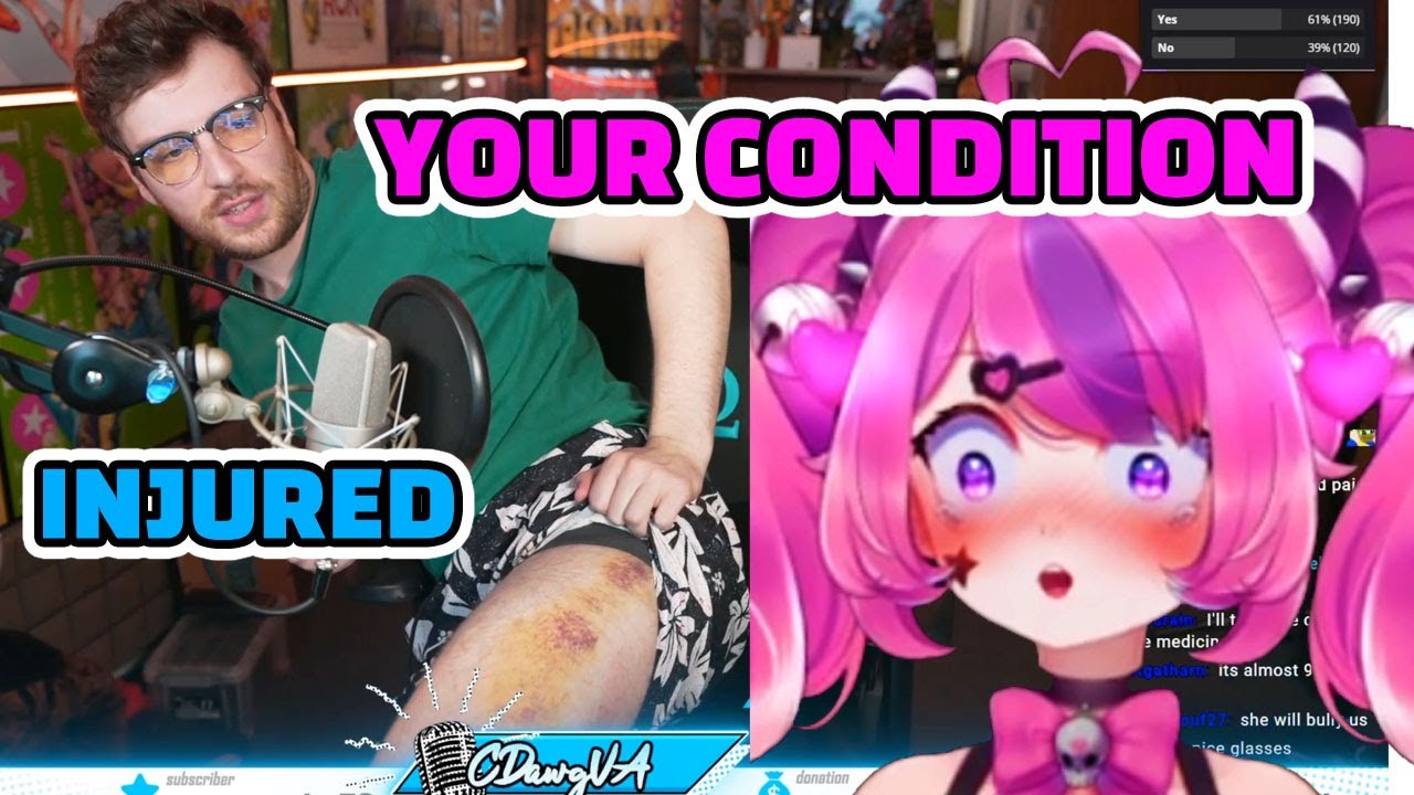 CDawgVA shows Ironmouse his Injury and makes her Worried about his health