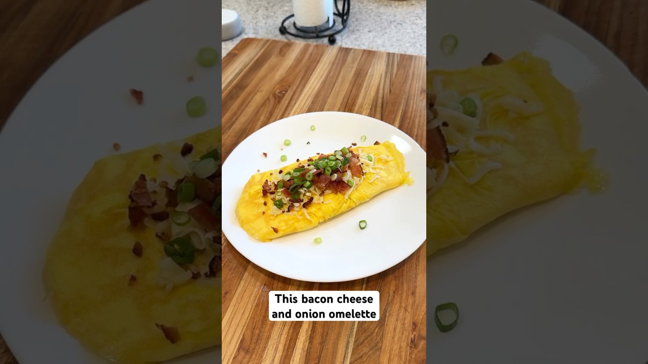 The Ultimate Loaded Bacon and Cheese Omelette