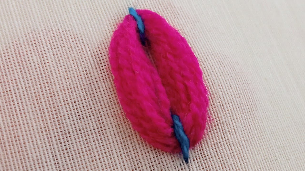 Woven oval stitch /How to do woven oval stitch (Embroidery for beginners)