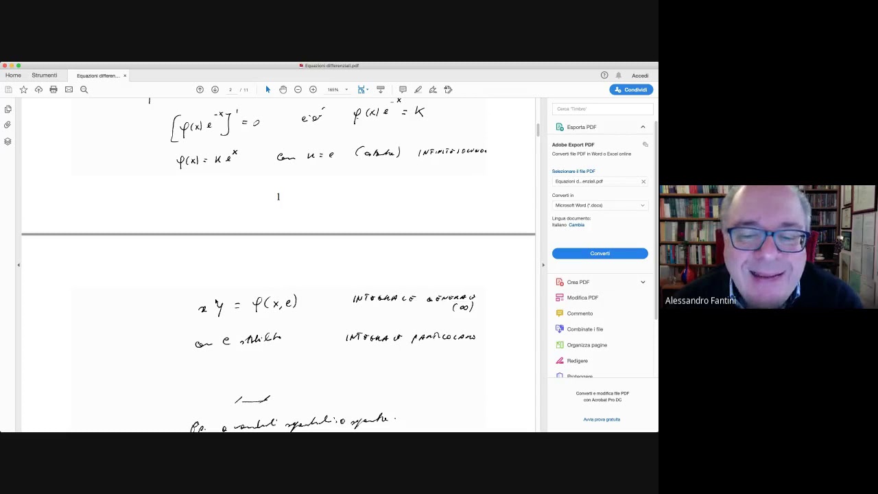 Video spiegazione sulle equazioni differenziali del primo ordine. Khan Academy
