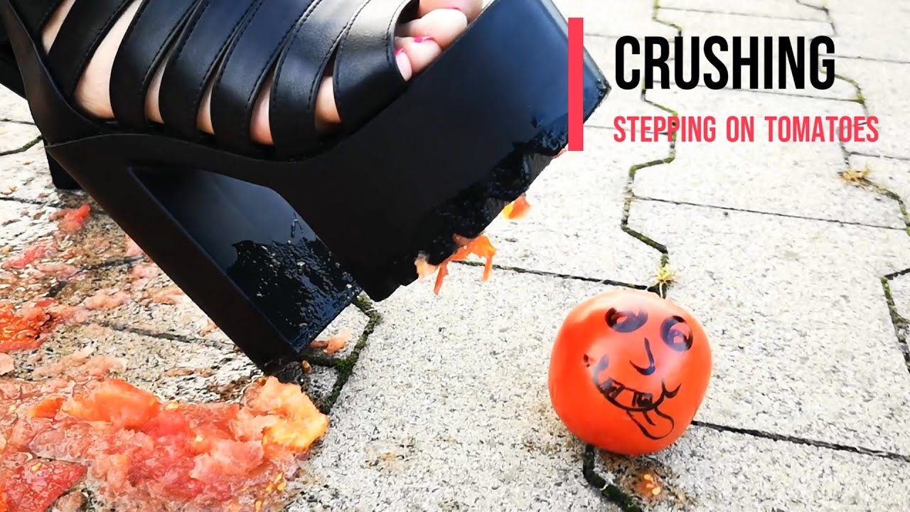 Stepping on tomatoes with platform high heels #pov #shoes #crush #asmr #relaxing