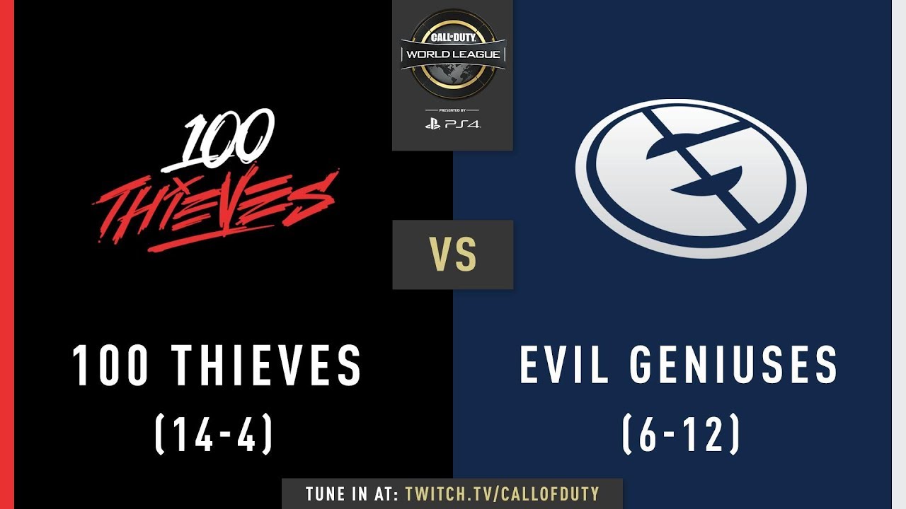 100 Thieves vs Evil Geniuses | CWL Pro League 2019 | Cross-Division | Week 11 | Day 1