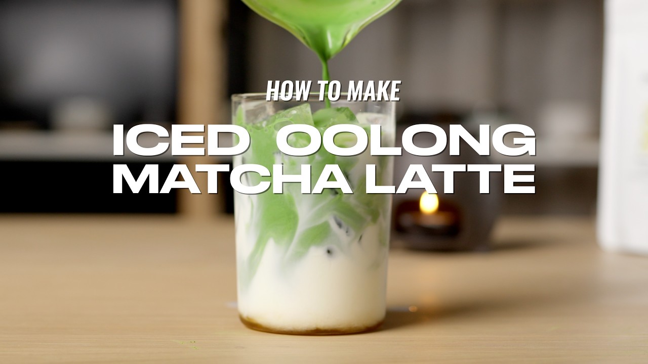 Easy Iced Oolong Matcha Recipe (Syrup Steps Included)