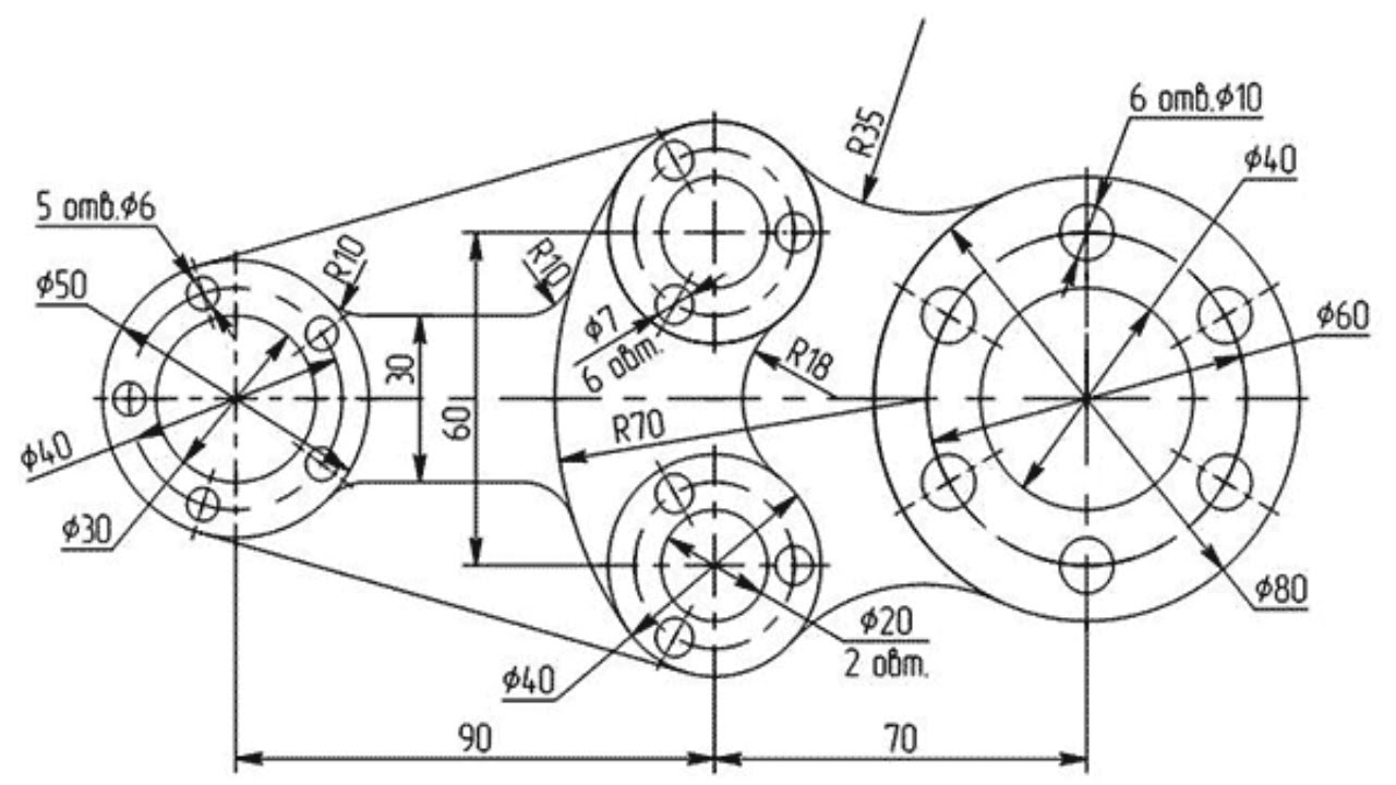 🔵 DIBUJO de PIEZA MECÁNICA COMPLEJA! 😱 en AUTOCAD 2D