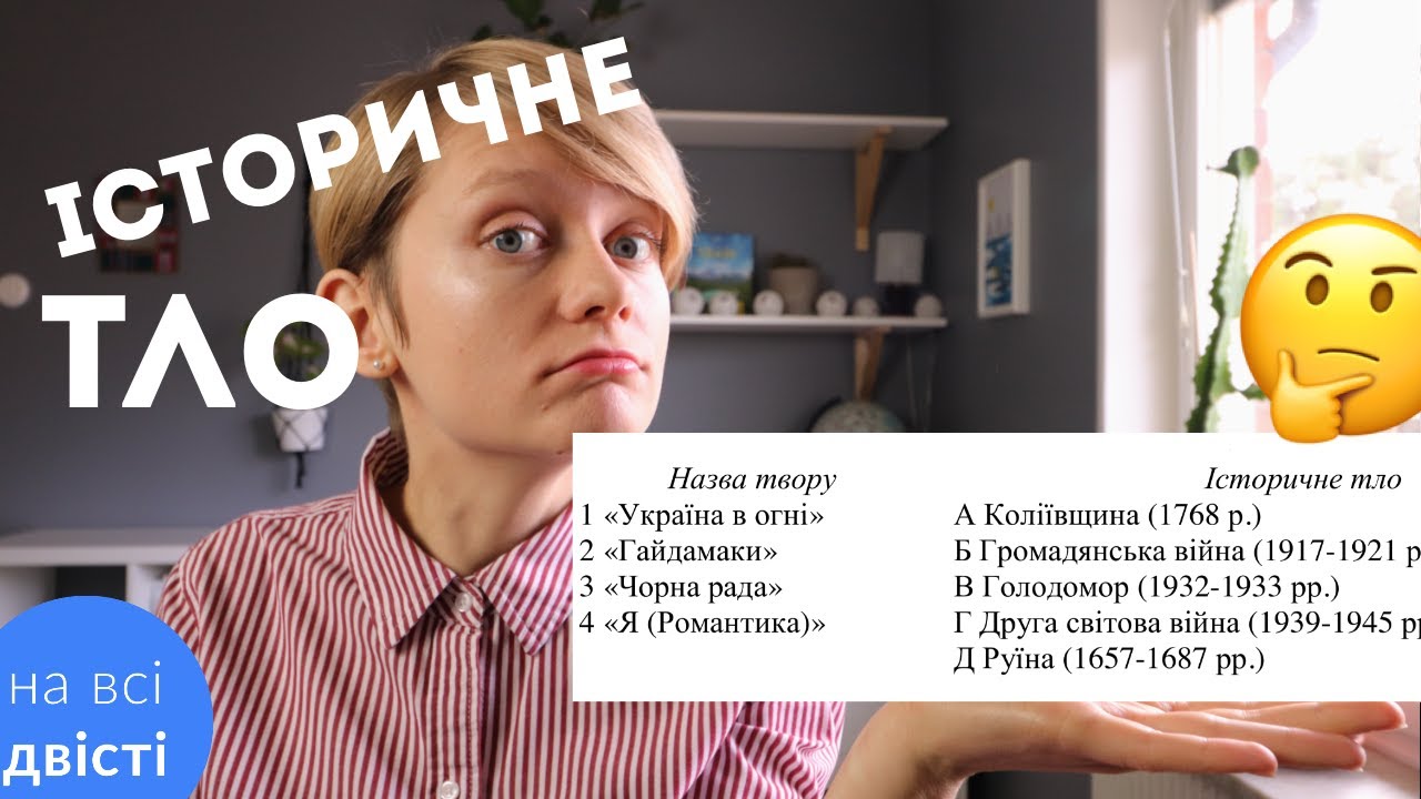 НАЗВА ТВОРУ 🖇 ІСТОРИЧНЕ ТЛО (Типове завдання НМТ)
