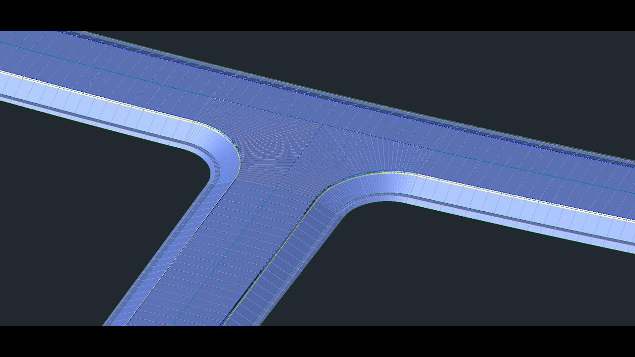 تصميم التقاطع بإستخدام الفيتشر لاين - Design Intersection Using Feature Line