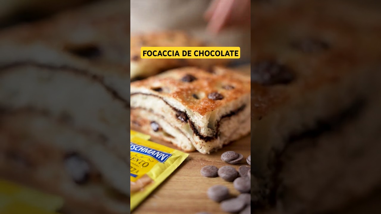FOCACCIA DE CHOCOLATE - Receita doce do cl&aacute;ssico preparo italiano