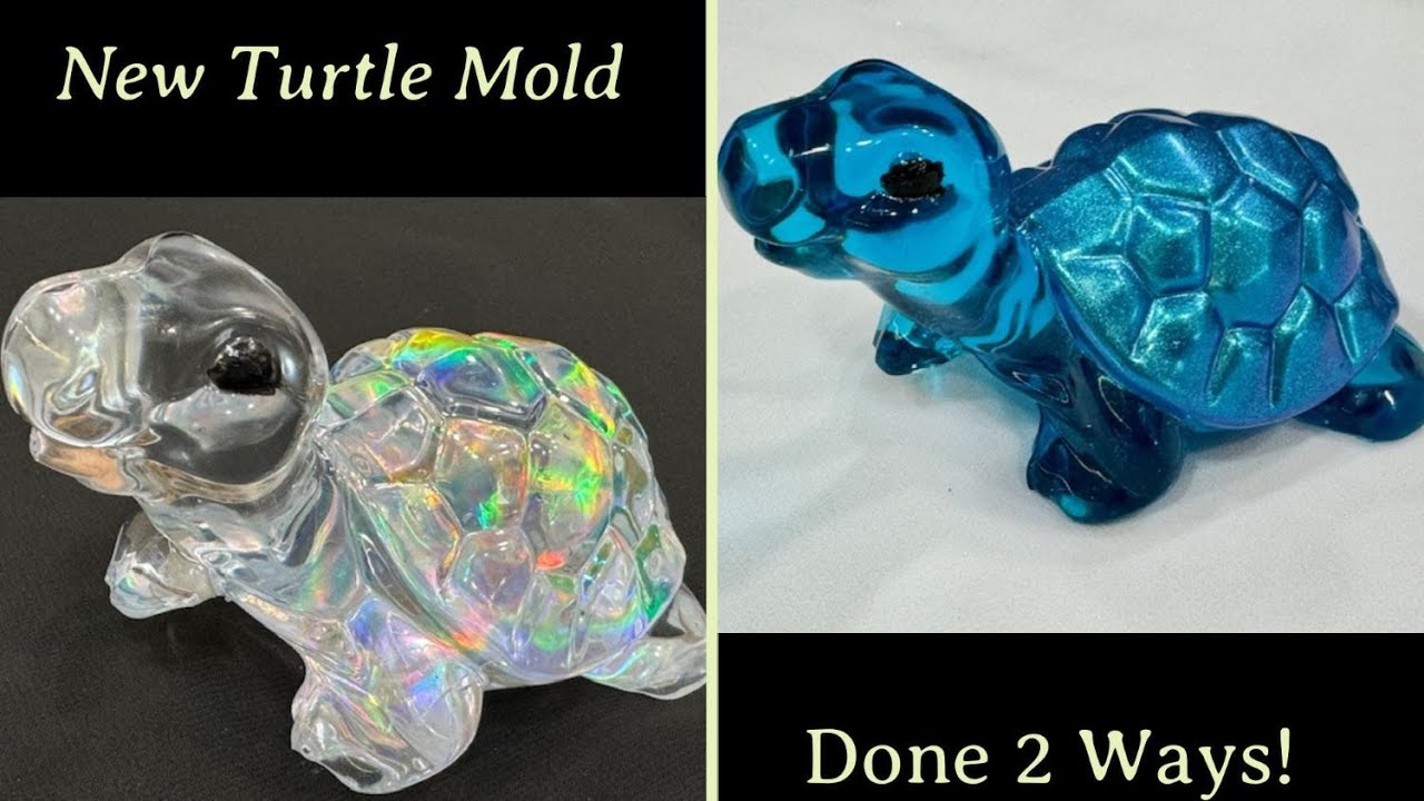 #335 2 Techniques On My New Turtle Mold!! It's SOOOOO Adorable! Fantasy Film & Alcohol Ink
