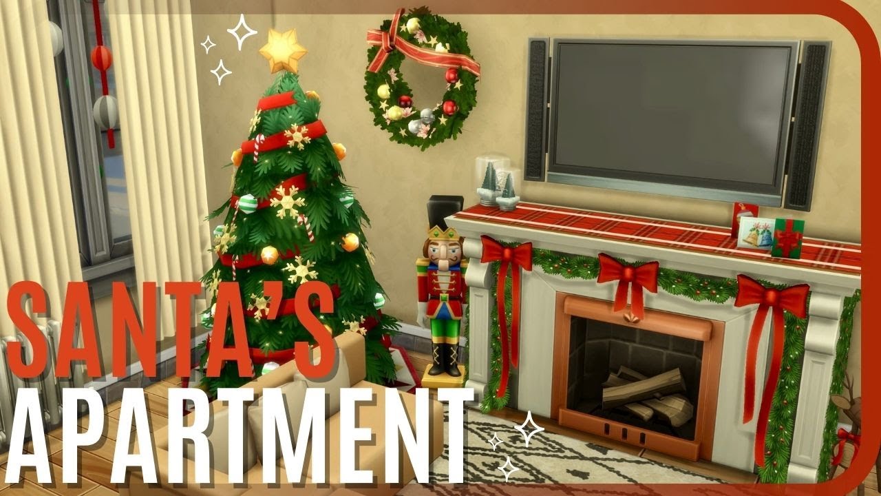 santa's apartment 🎅🏻 - the sims 4 speed build
