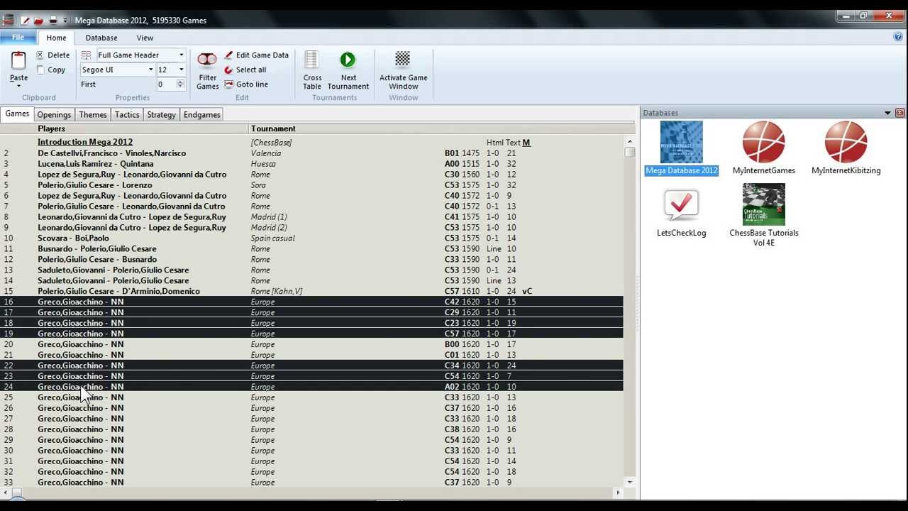 Creating New Database in Fritz 13