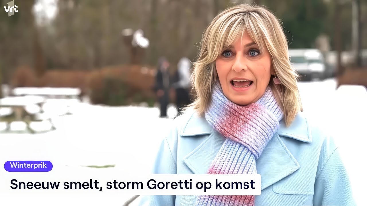 Weervrouw Sabine Hagedoren over winterprik in VRT NWS journaal donderdag 8 januari 2026 VRT 1