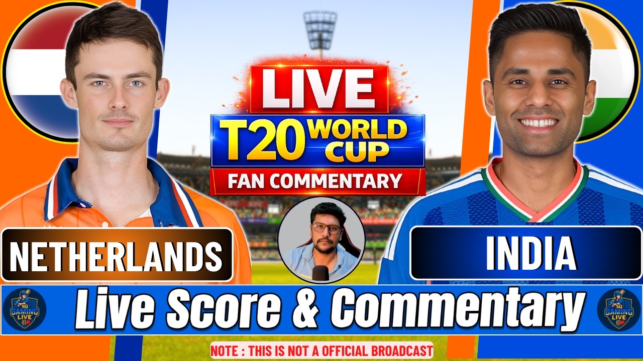 Live India vs Netherlands | T20 World Cup IND Vs NED Live | Cricket Live Score & Hindi Commentary