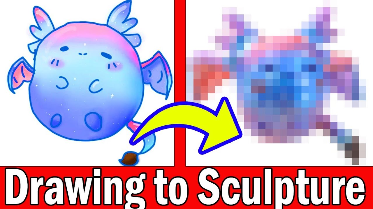 TURNING YOUR ART INTO SCULPTURE #9 Polymer Clay DIY CRAFT Art Challenge