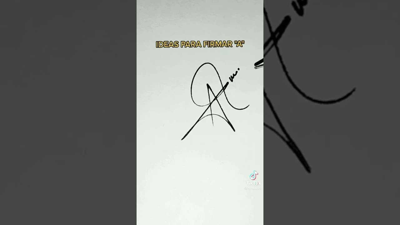 firma con la letra 