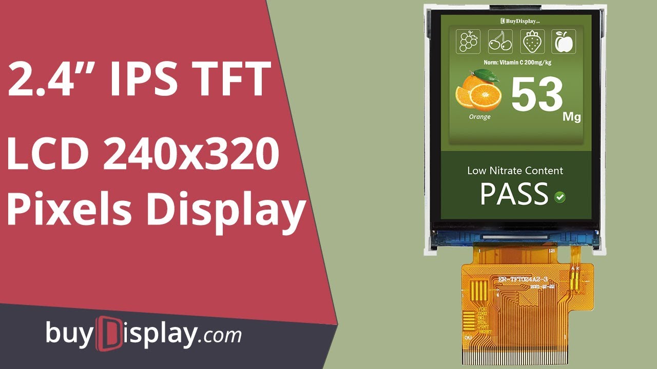2.4 inch IPS 240x320 TFT LCD Display Capacitive Touch Screen
