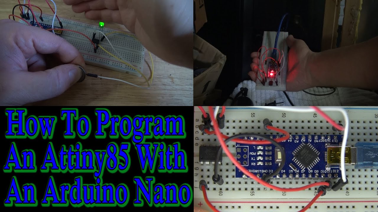 Как программировать Attiny85 с помощью Arduino Nano
