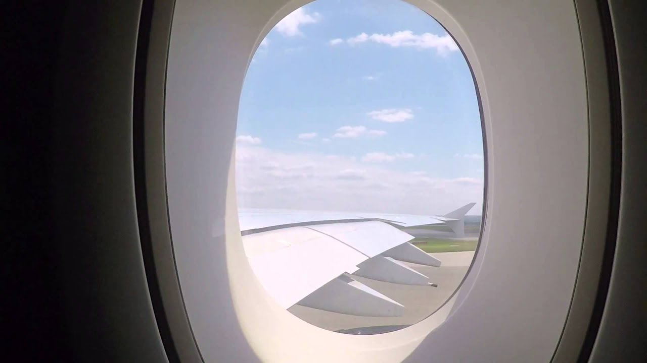 Take off Airbus A380 cabin view - LFPG runway 26R to DIAP- AFR702-