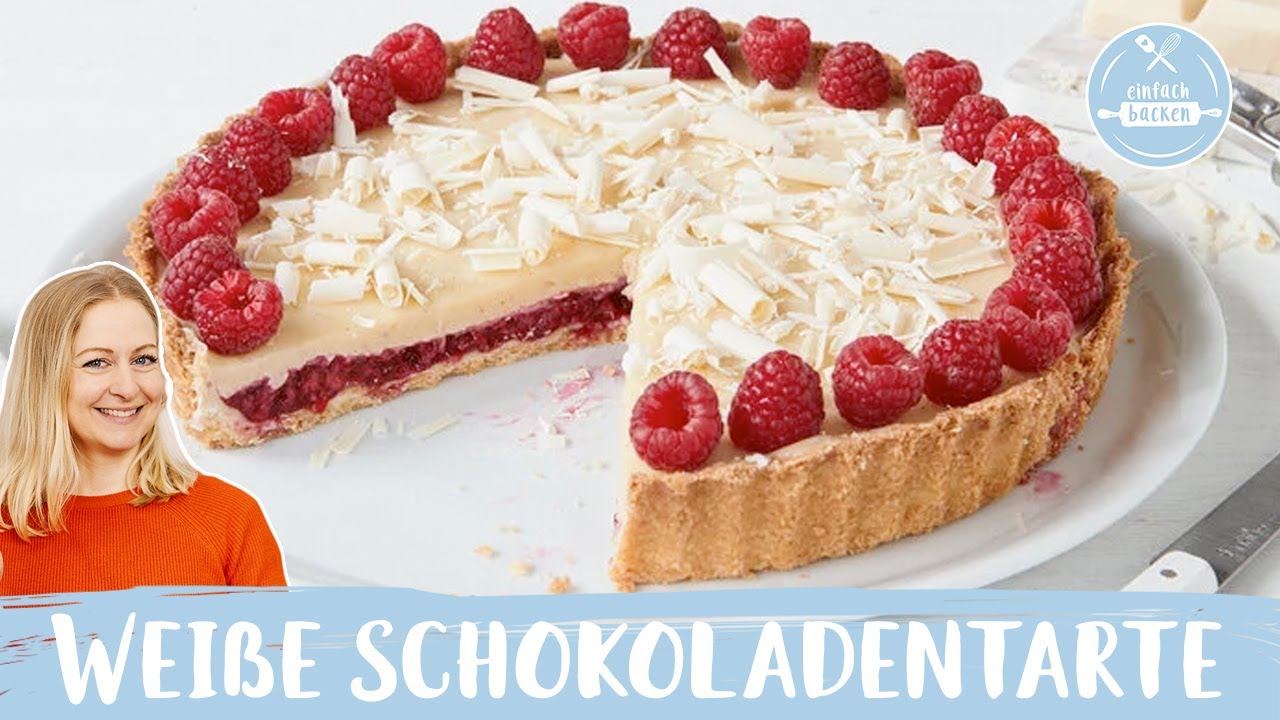 Weiße Schokoladentarte | Schokokuchen mit Himbeeren 😋😍 | Einfach Backen