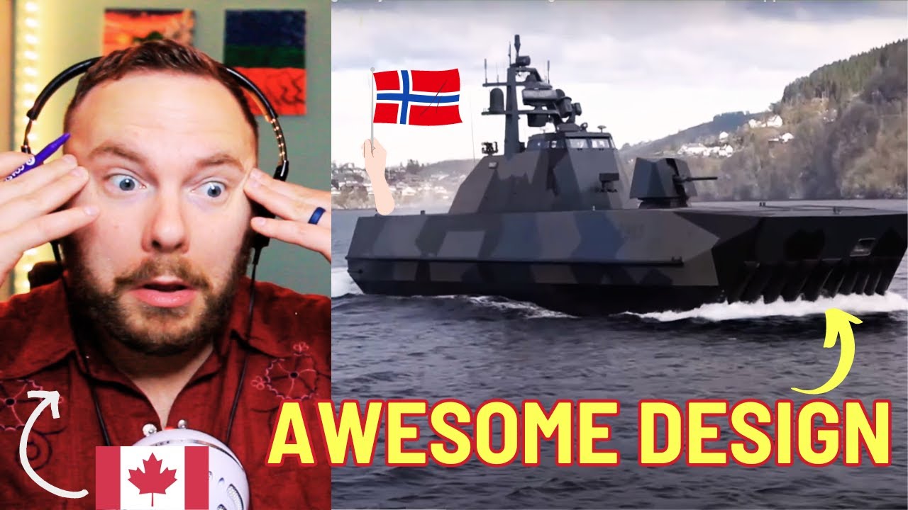 Canadian Reacts to Norway's camouflaged Skjold-class corvette