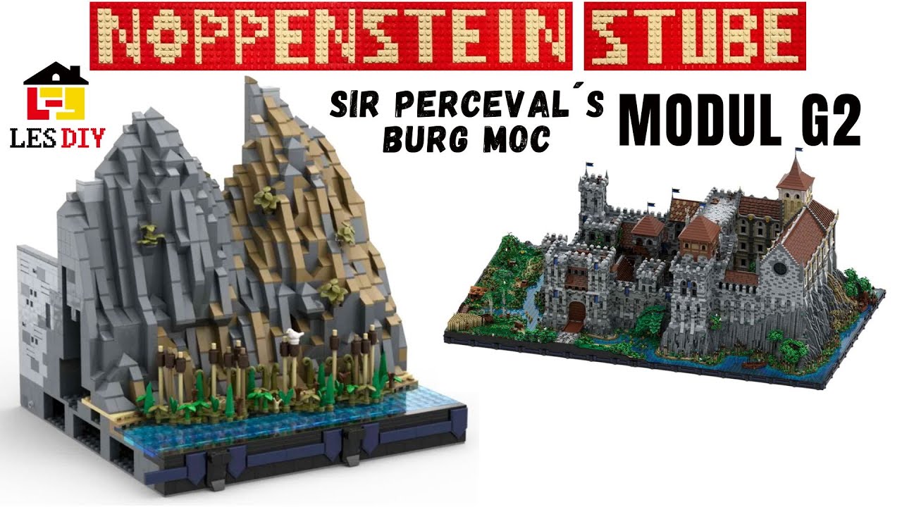 Ein riesiger Fels | Lesdiy Burg Moc Sir Perceval Klemmbaustein Burg Modul G2