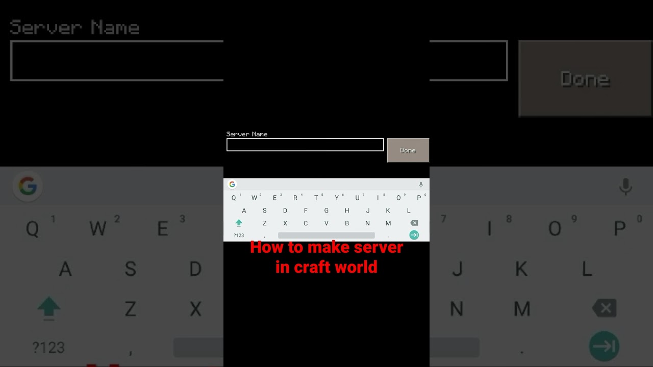 How to make server in craft world.