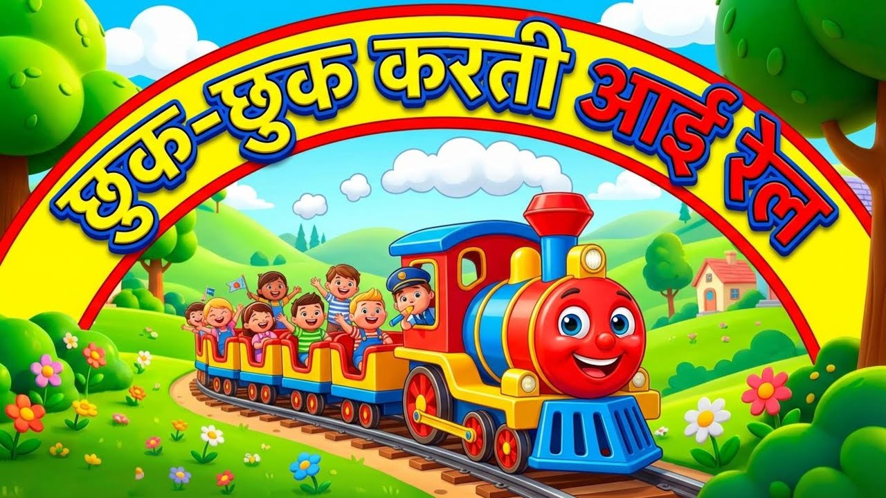 छुक छुक करती आई रेल 🚂 | Chhuk Chhuk Karti Aai Rail | Rail Gadi  | Hindi Rhymes for Kids