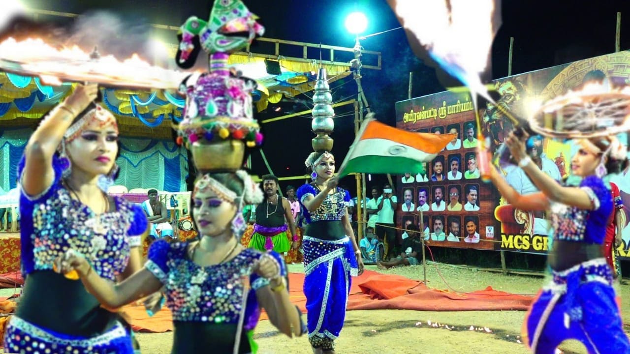 சிங்க பெண் மீனா கரகாட்டம் #meena #kayathri #karakattam #iravanpatti