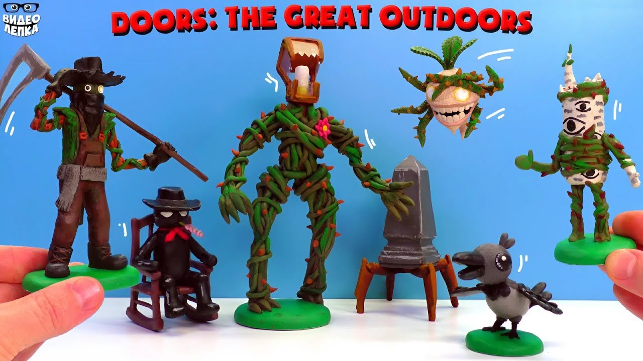 Все Монстры ДВЕРИ 3 ► Видео Лепка 😬 Roblox Doors: The Great Outdoors