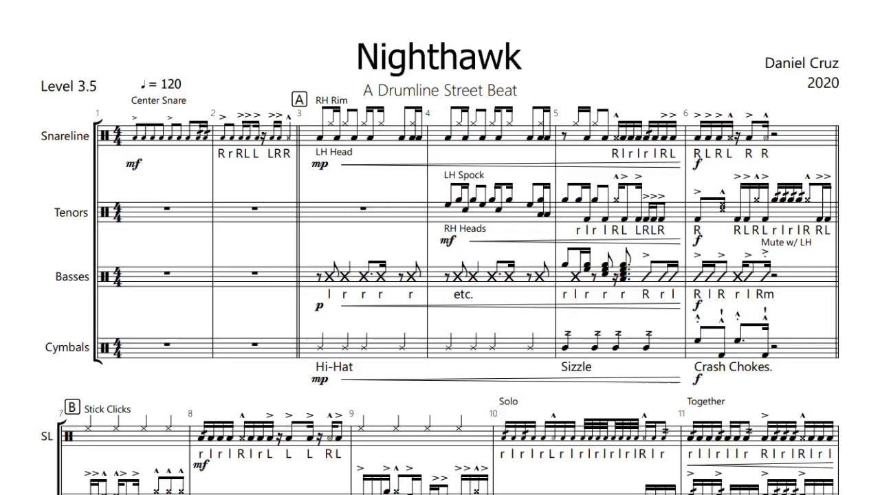 Nighthawk Drumline Cadence