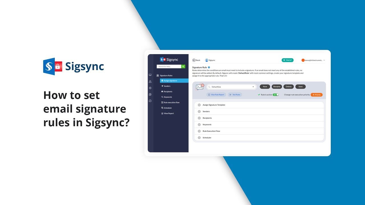 How to Set Email Signature Rules in Sigsync?